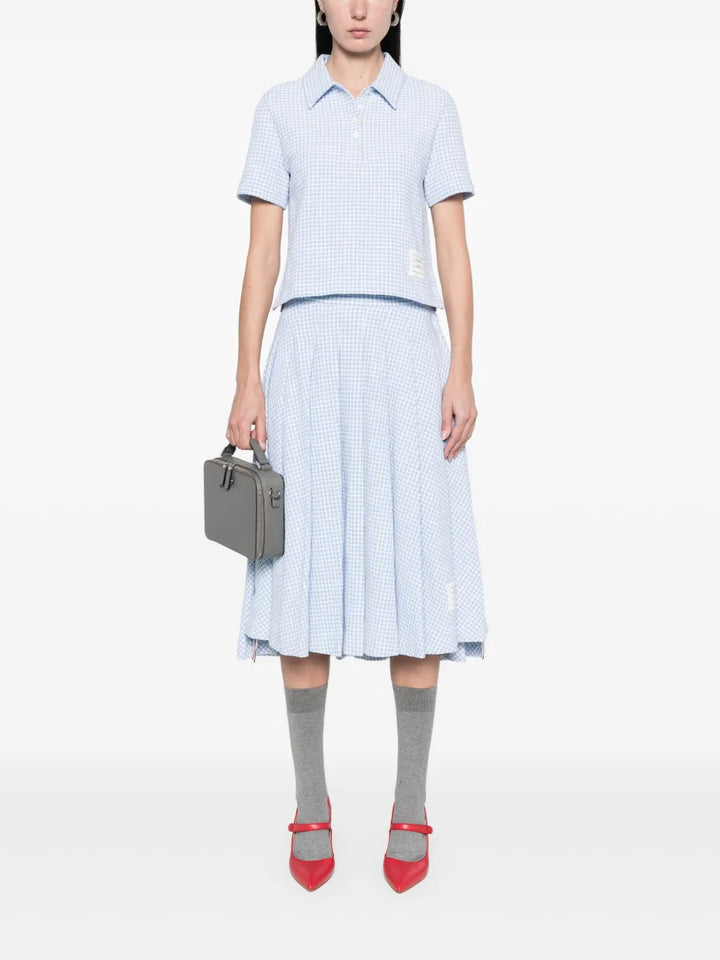 Short Sleeve Polo Gingham Check