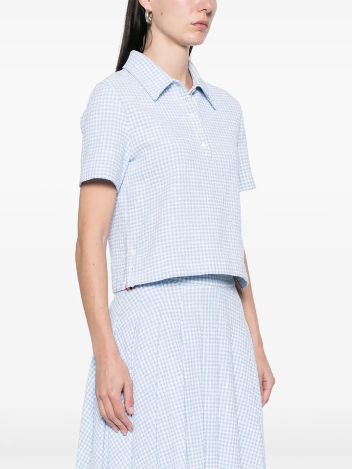 Short Sleeve Polo Gingham Check