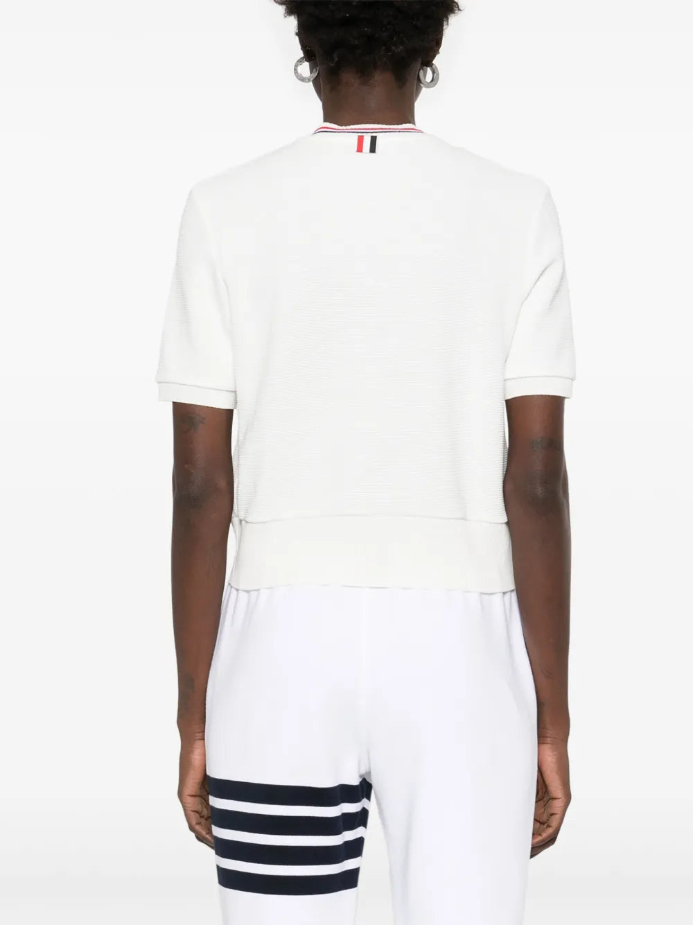 Short Sleeve Crew Neck Cardigan