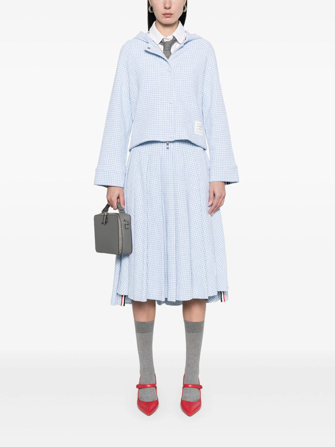 Hooded Gingham Cotton Jacket