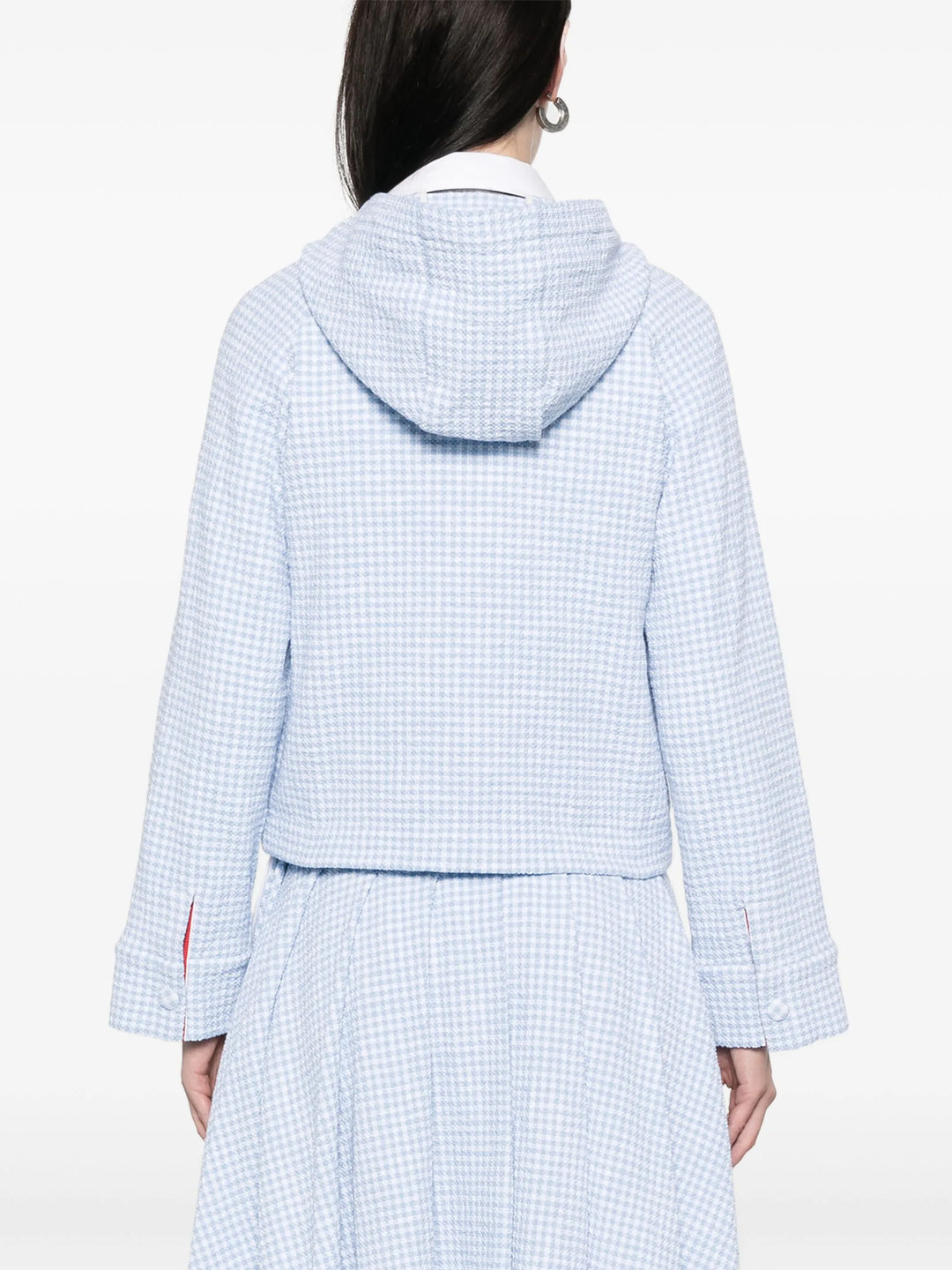 Hooded Gingham Cotton Jacket