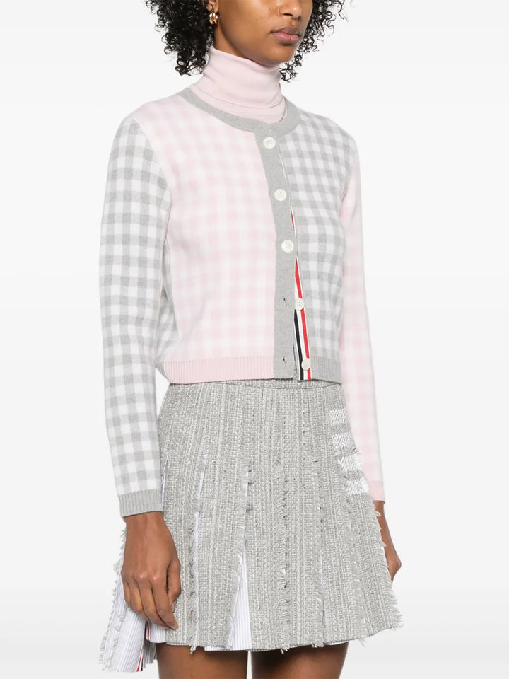 Fun Mix Gingham Check Cardigan