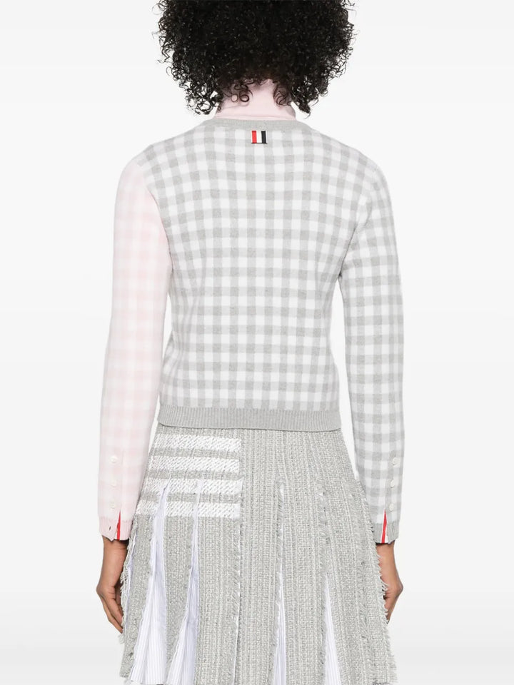 Fun Mix Gingham Check Cardigan