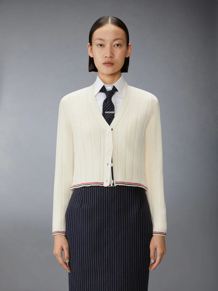 Merino Wool V Neck Cardigan