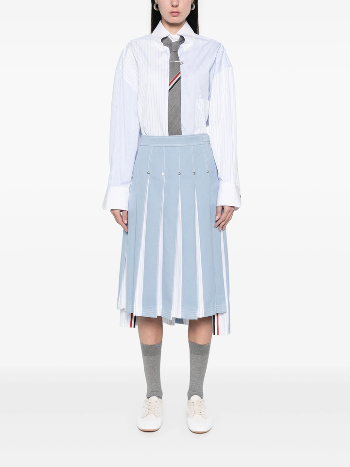 Poplin Pinstripe Striped Oversized Shirt