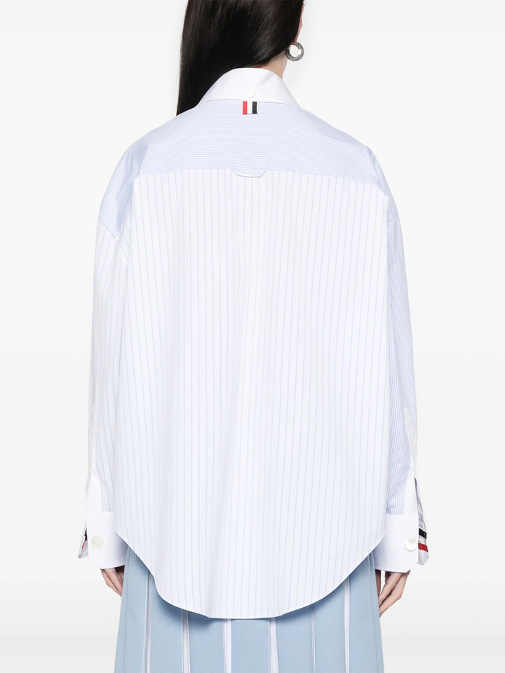Poplin Pinstripe Striped Oversized Shirt