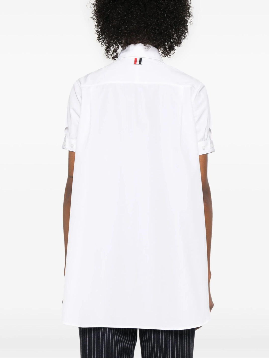 Poplin Cropped Short Sleeve Shirt
