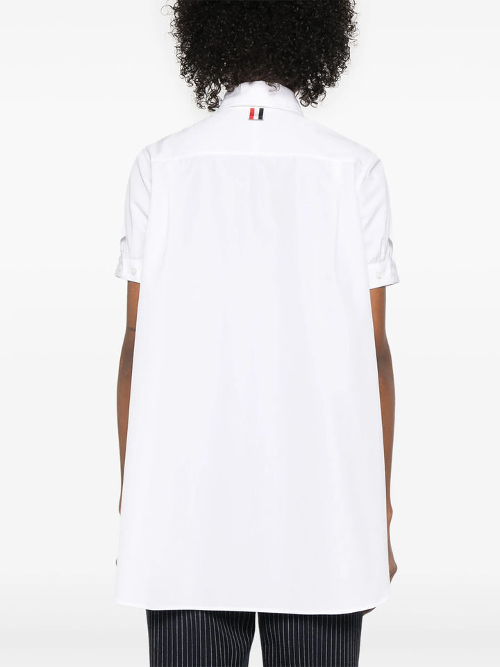 Poplin Cropped Short Sleeve Shirt
