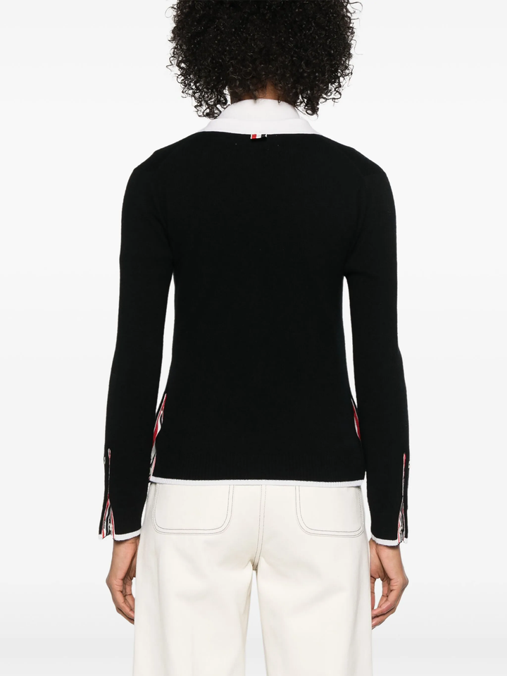 Jersey Stitch Cashmere V Neck Cardigan
