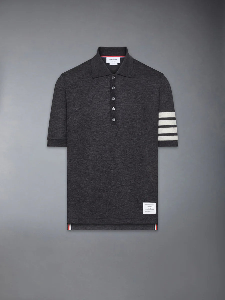 Wool Jersey 4-Bar Polo Men