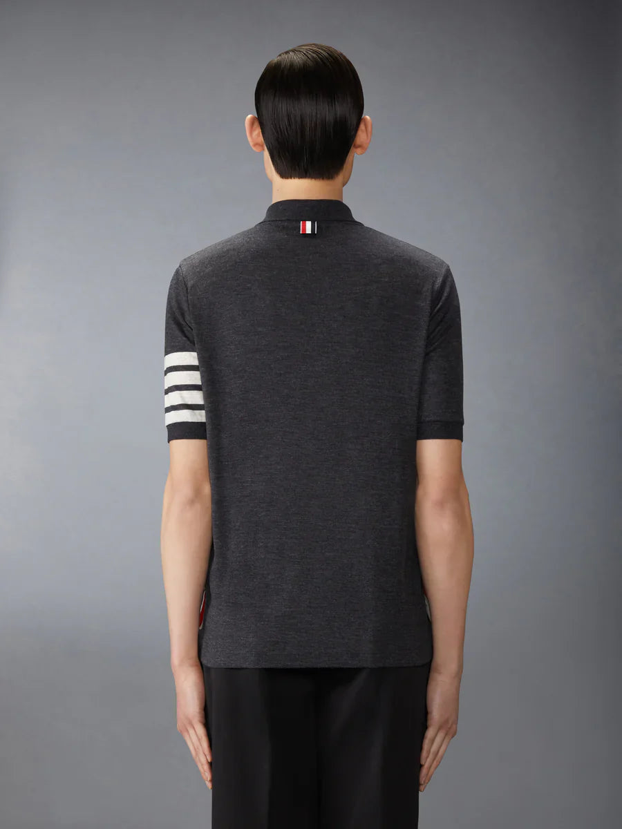 Wool Jersey 4-Bar Polo Men