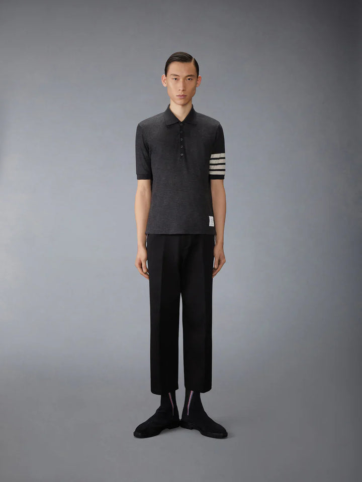 Wool Jersey 4-Bar Polo Men