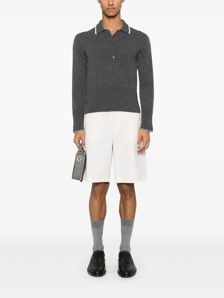 Cashmere Long Sleeve Polo