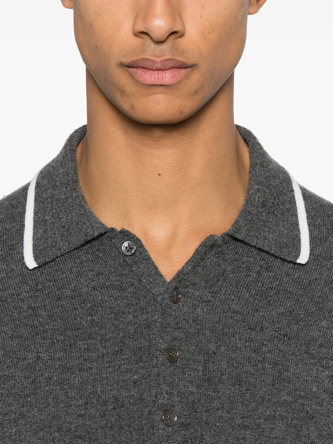 Cashmere Long Sleeve Polo