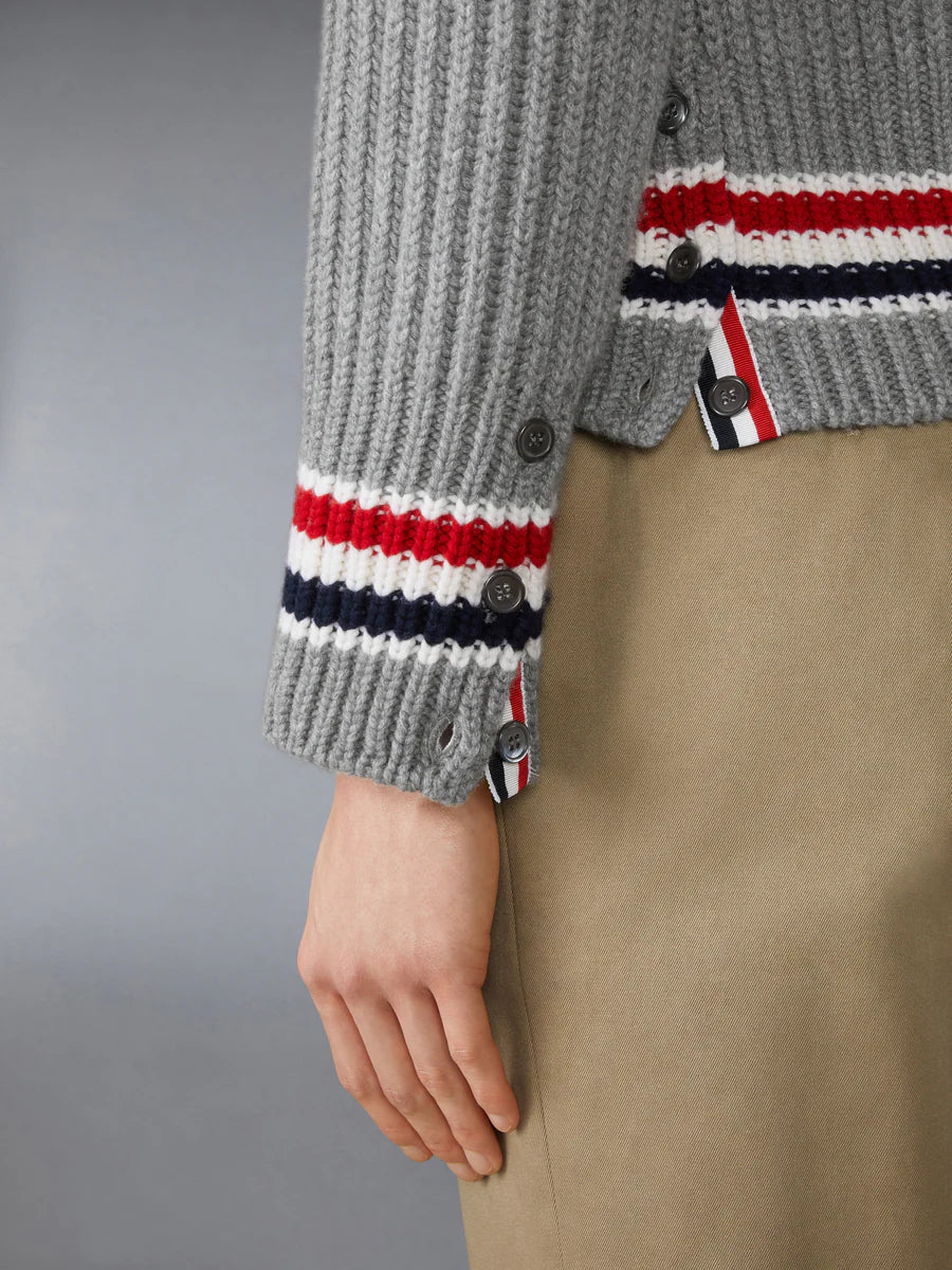 Rwb Stripe Cashmere V Neck Cardigan Men