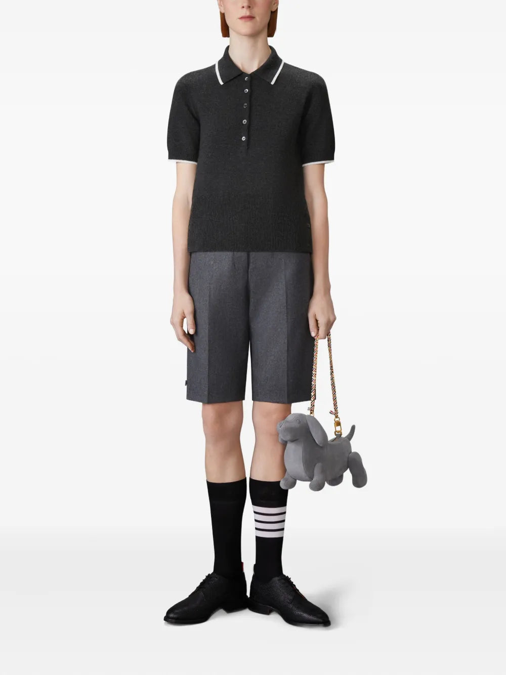 Browne Jersey Intarsia Cashmere Polo