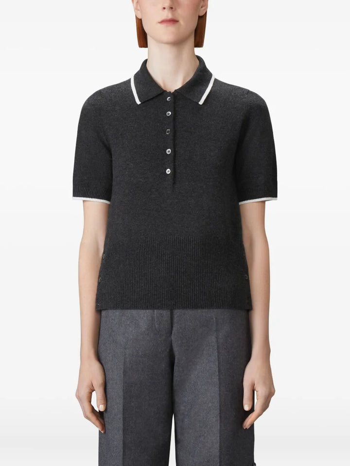 Browne Jersey Intarsia Cashmere Polo