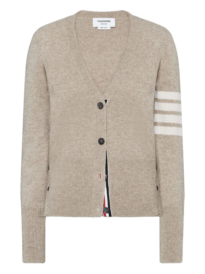 Jersey Stitch Shetland Wool 4-Bar Cardigan