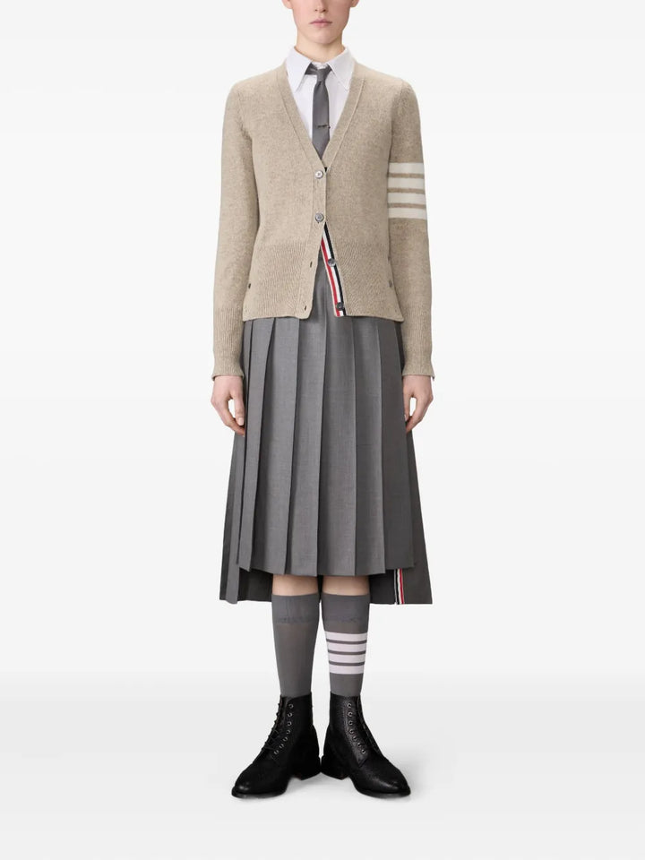 Jersey Stitch Shetland Wool 4-Bar Cardigan