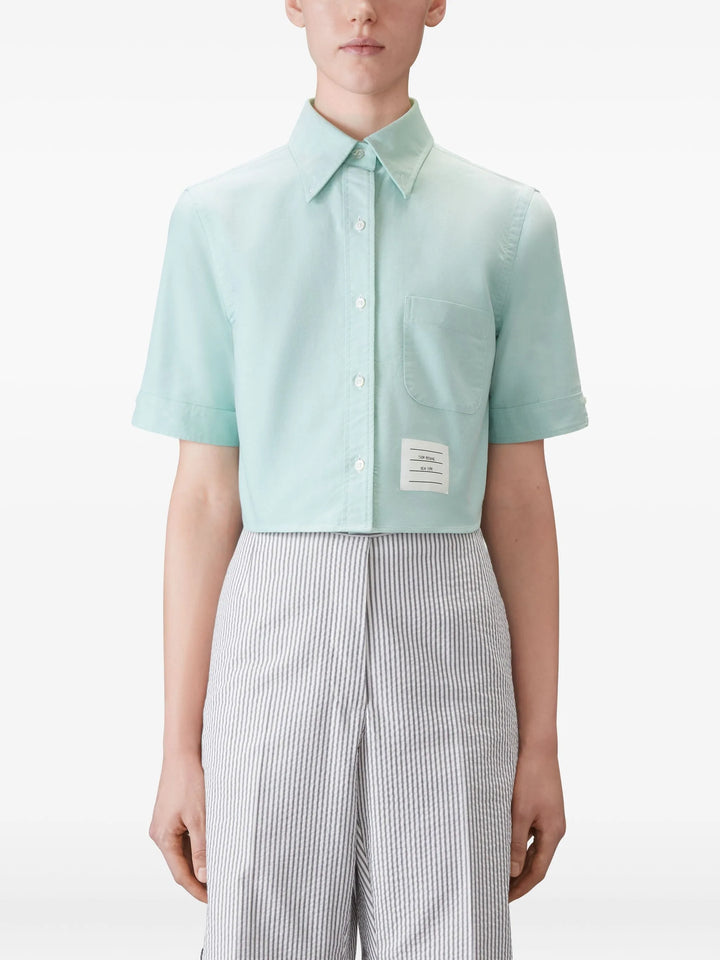 Oxford Cropped Short Sleeve Shirt