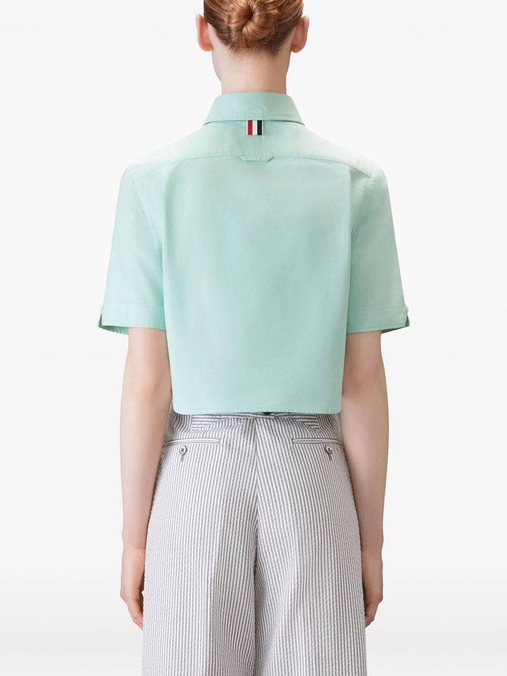 Oxford Cropped Short Sleeve Shirt