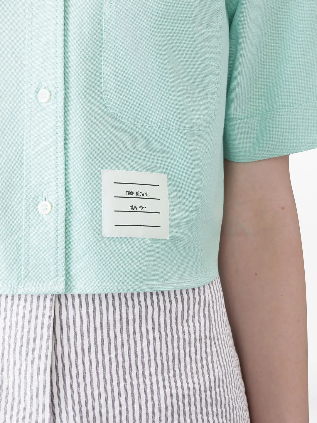 Oxford Cropped Short Sleeve Shirt