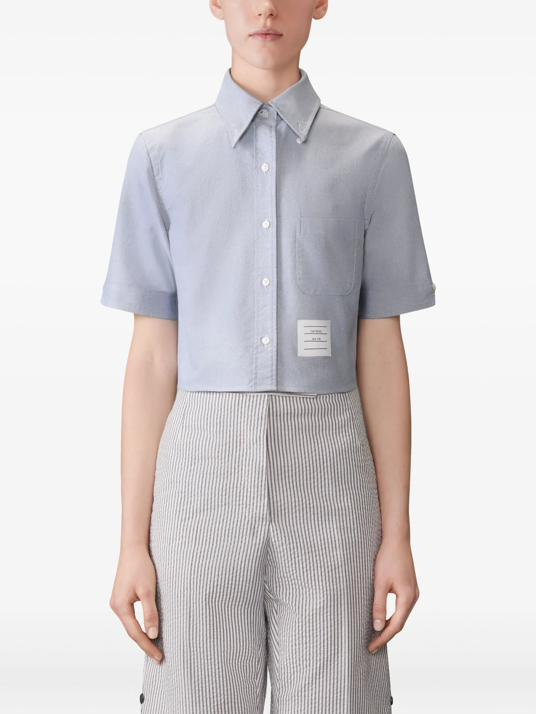 Oxford Cropped Short Sleeve Shirt