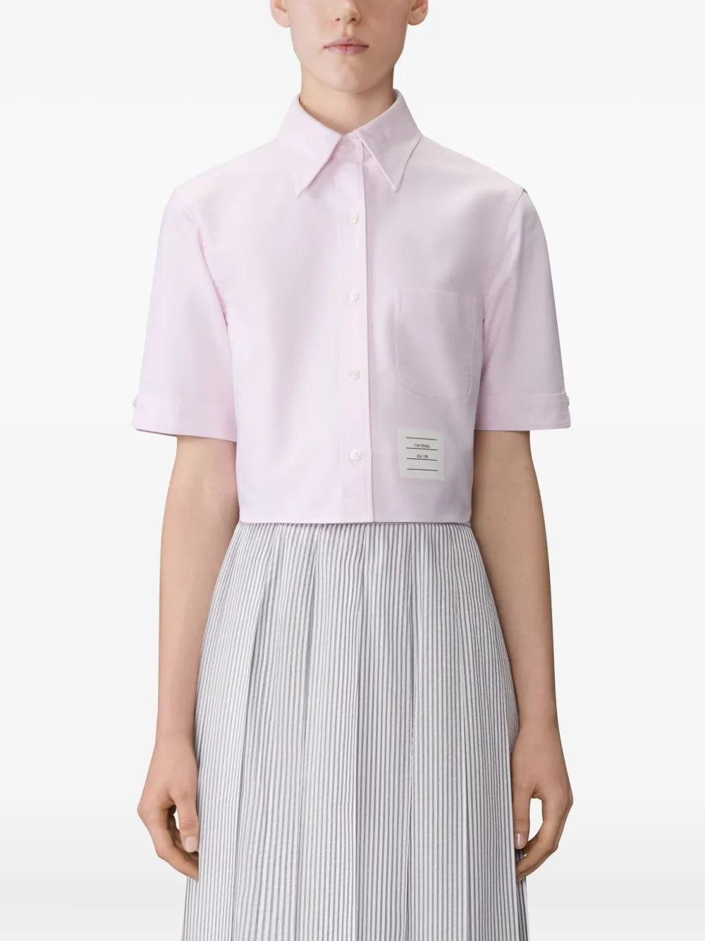 Oxford Cropped Short Sleeve Shirt