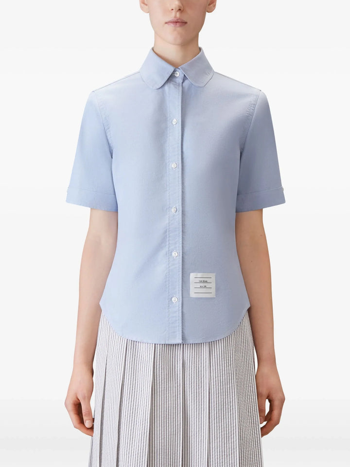 Oxford Round Collar Short Sleeve Shirt