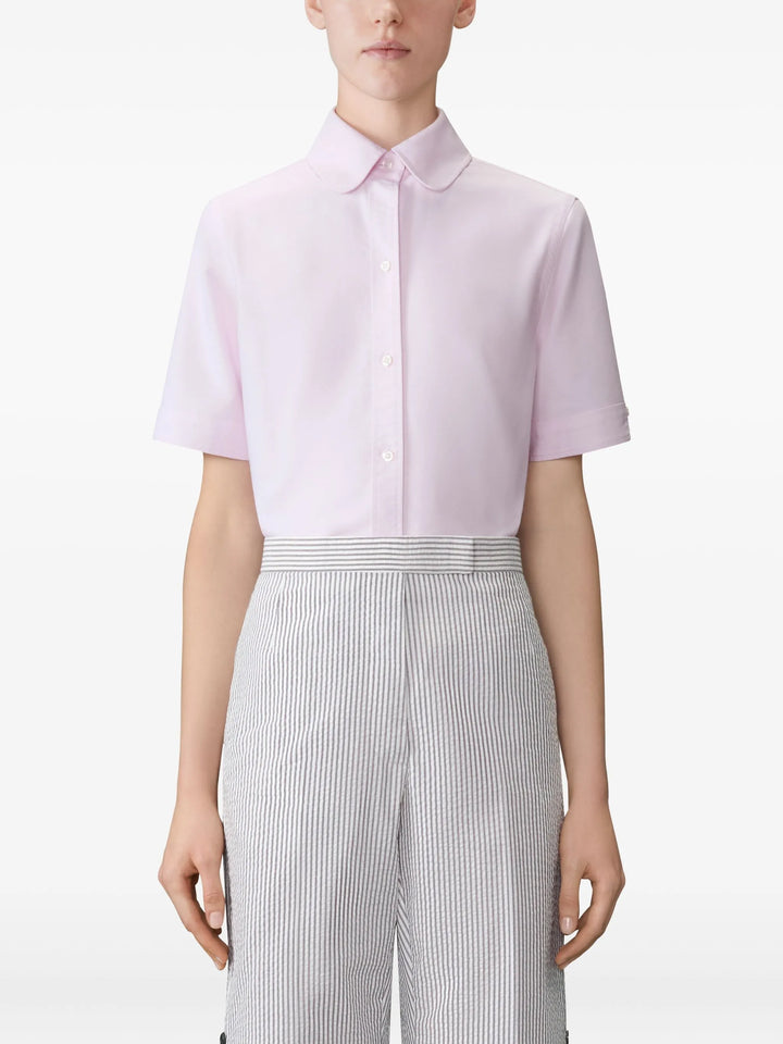 Oxford Round Collar Short Sleeve Shirt