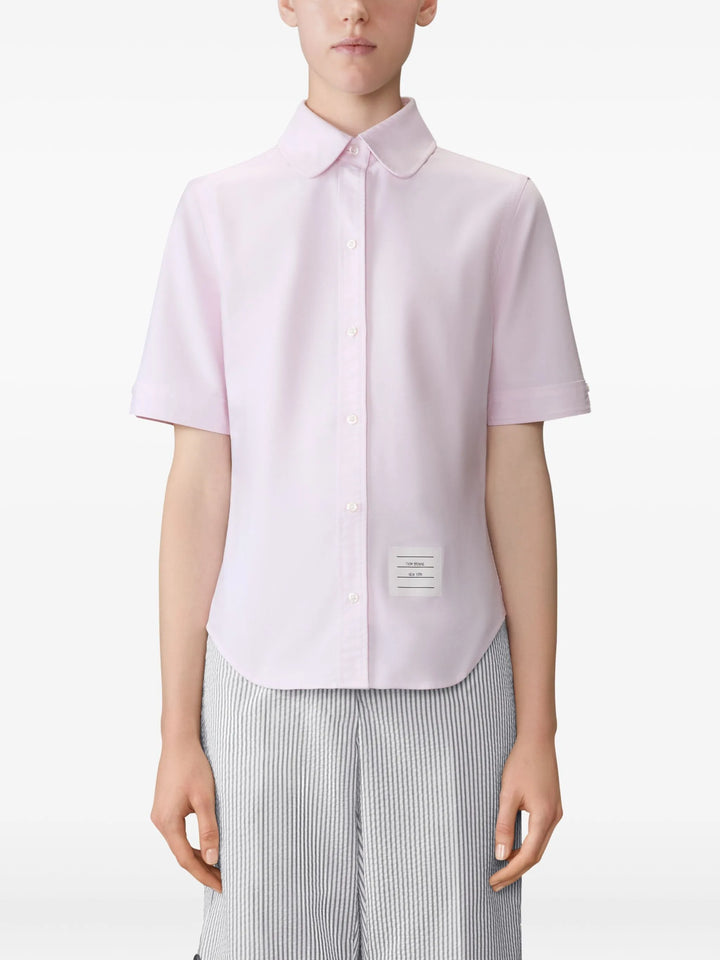 Oxford Round Collar Short Sleeve Shirt