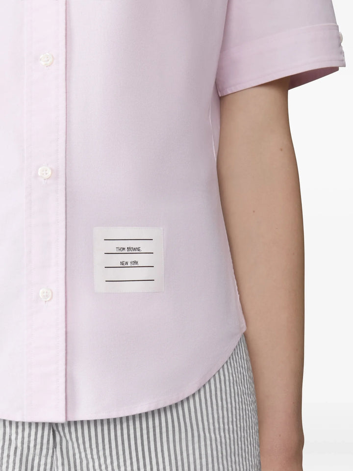 Oxford Round Collar Short Sleeve Shirt