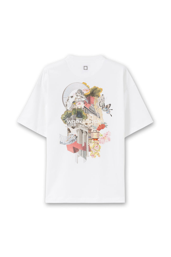 Oversized Back Abstract Print Tee