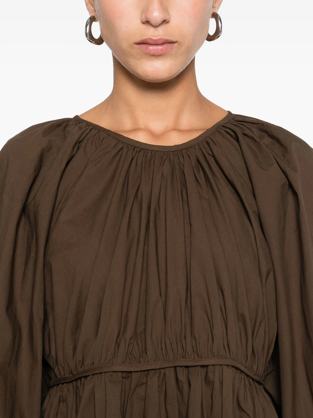 Top With Puff Sleeves And Bow