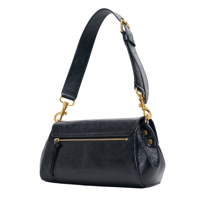 Leather Flap Double Buckle Bag