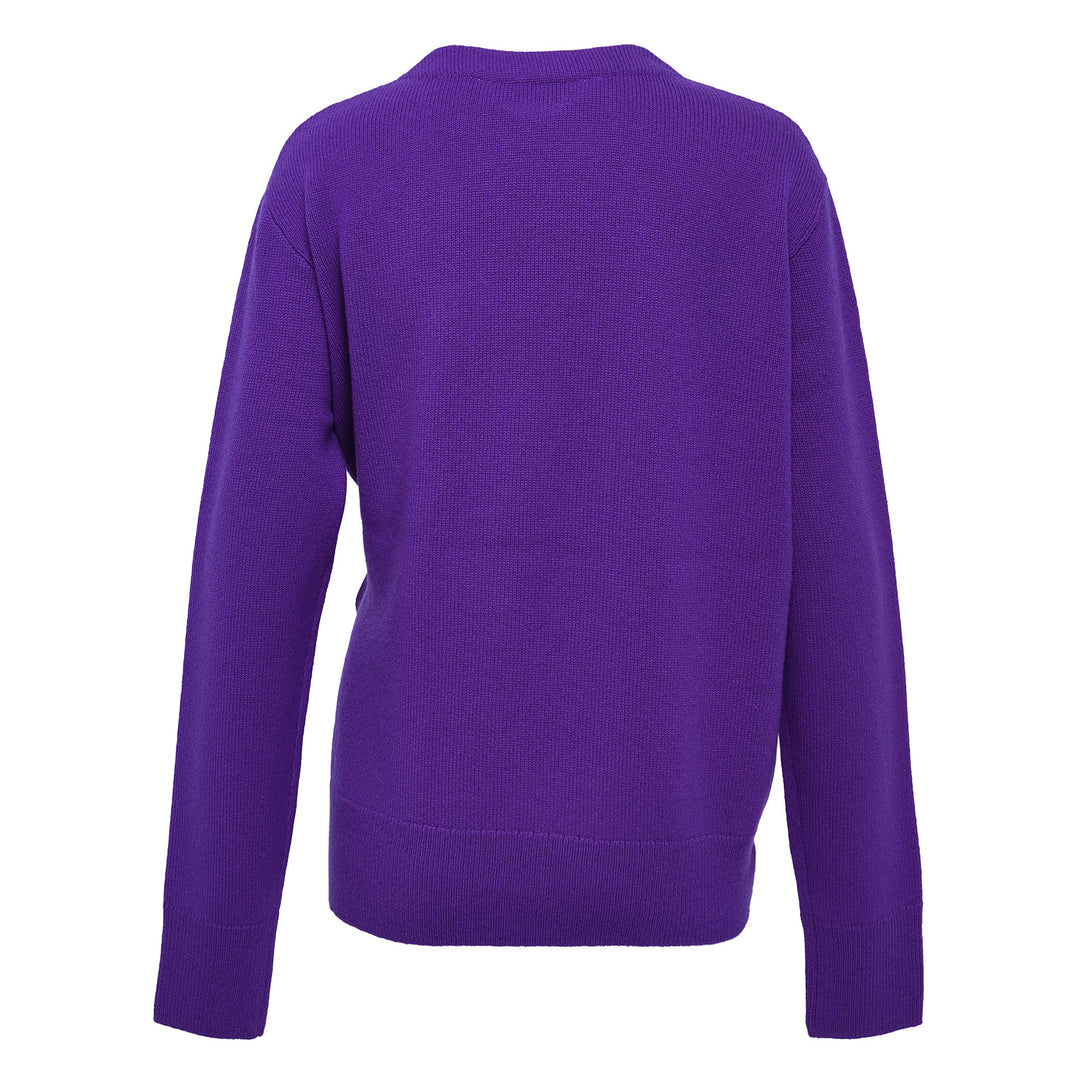 Overlapping Embellished Knit Top
