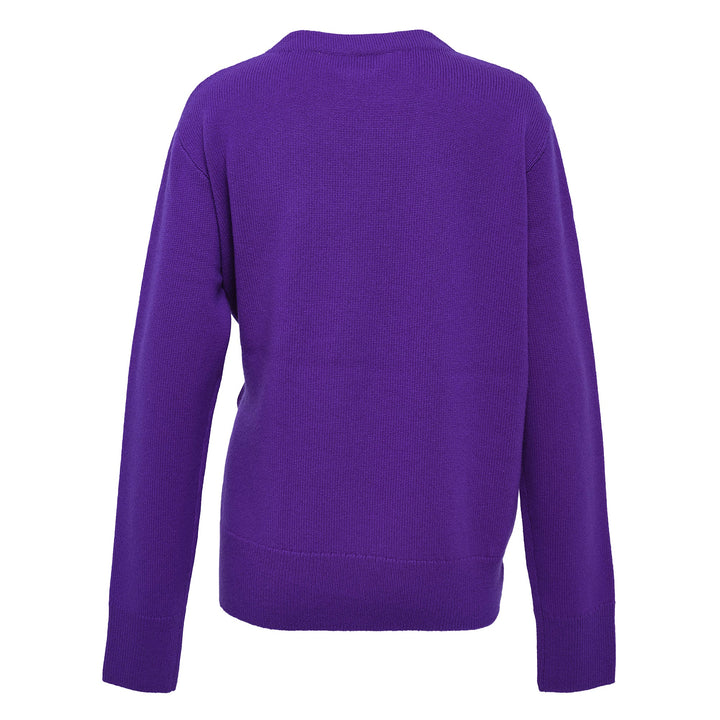 Overlapping Embellished Knit Top