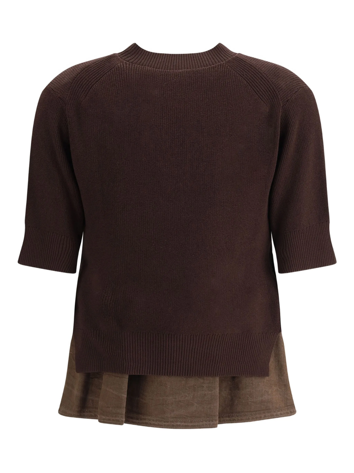 Denim x Knit Pullover