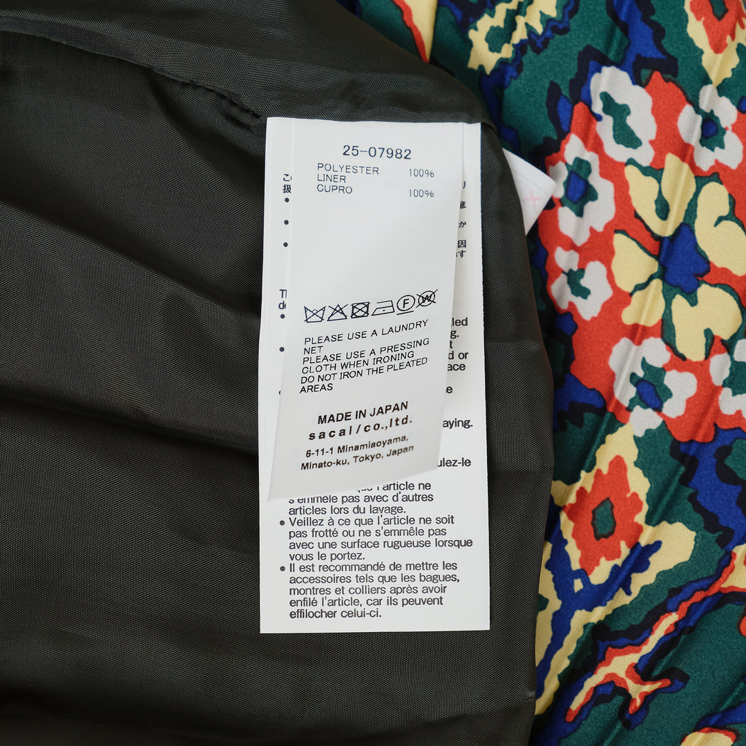 Floral Print Pleated Midi Skirt