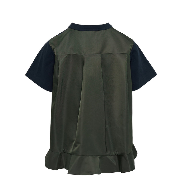 Nylon Twill X Cotton Jersey T-Shirt