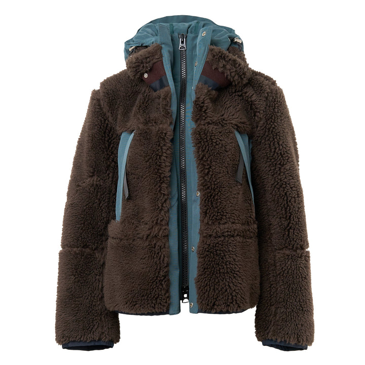 Faux Shearling x Grosgrain Blouson