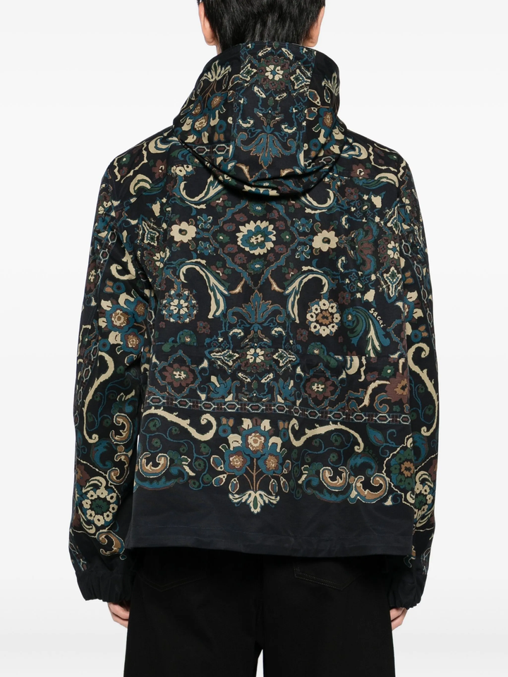 Floral Print Grosgrain Blouson