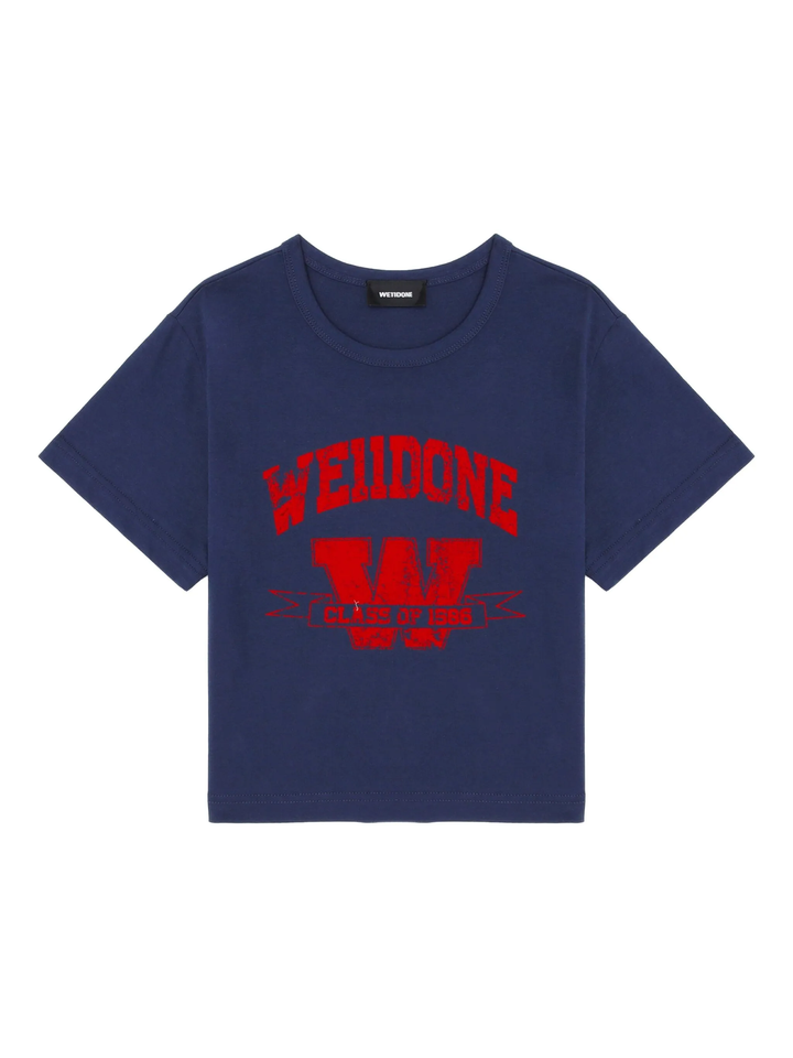 Navy Womens 11 Print Slim Fit T-Shirt