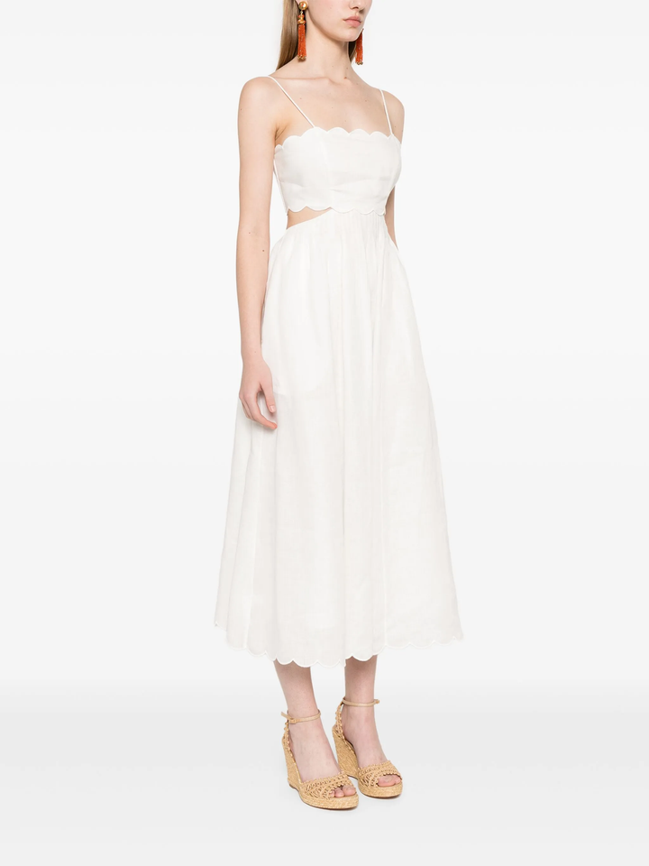 Rhiannon Scallop Midi Dress