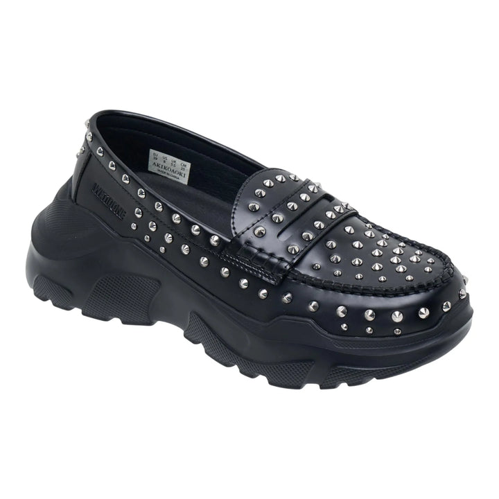 Silver Studded Loafers