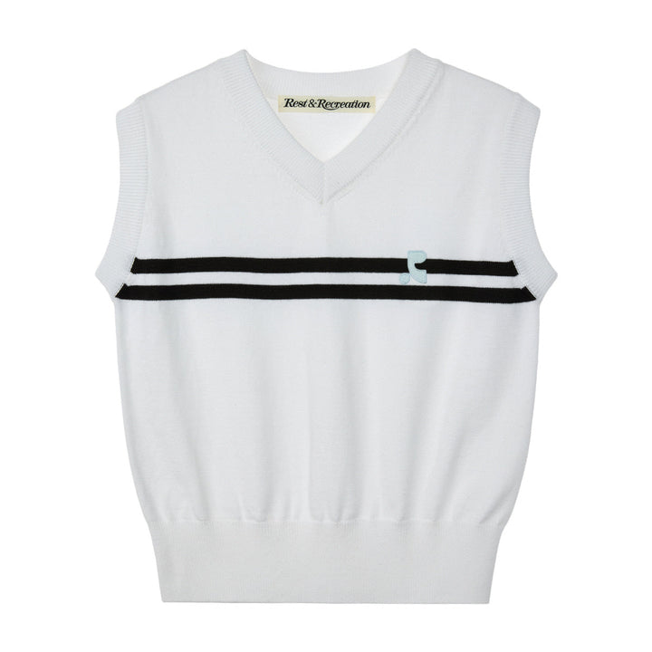Double Line Knit Vest