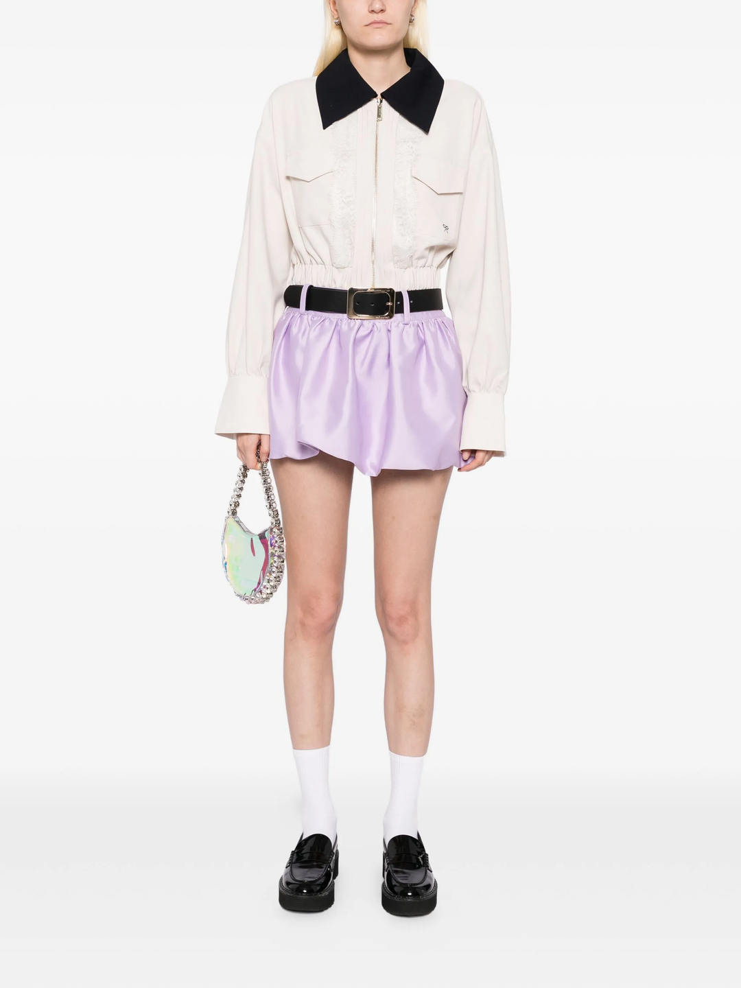 Lilac Taffeta Skort