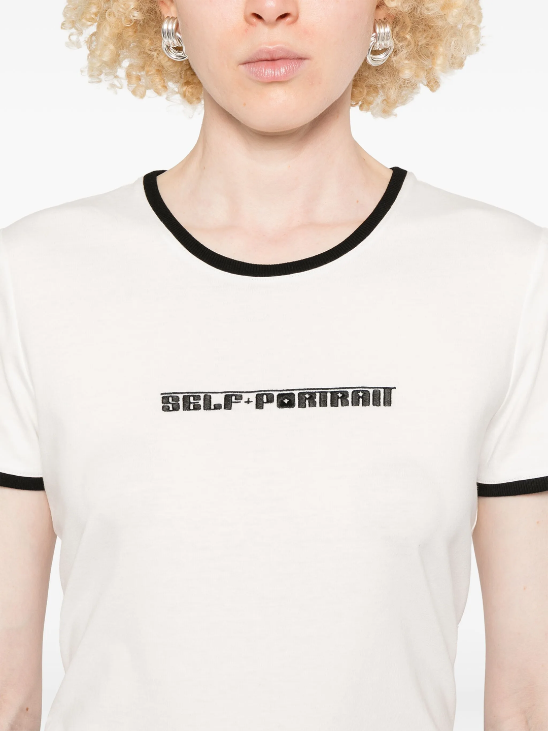 White Embroidered Logo T-Shirt