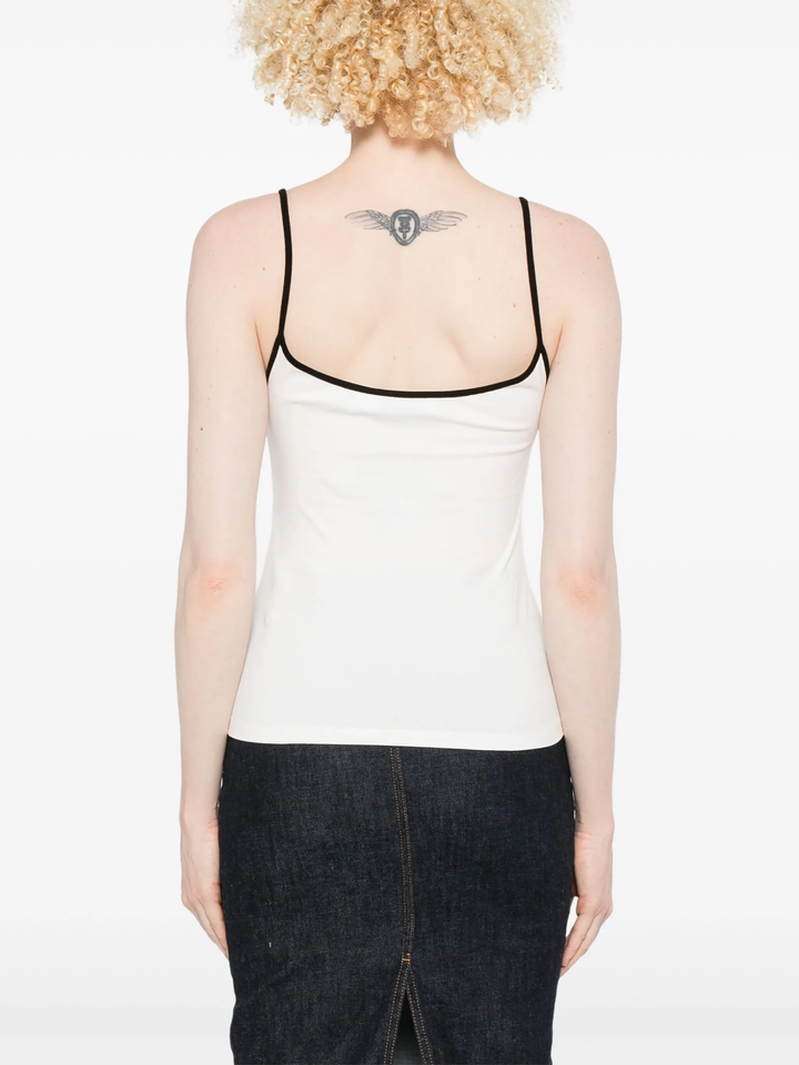 White Vest With Black Logo