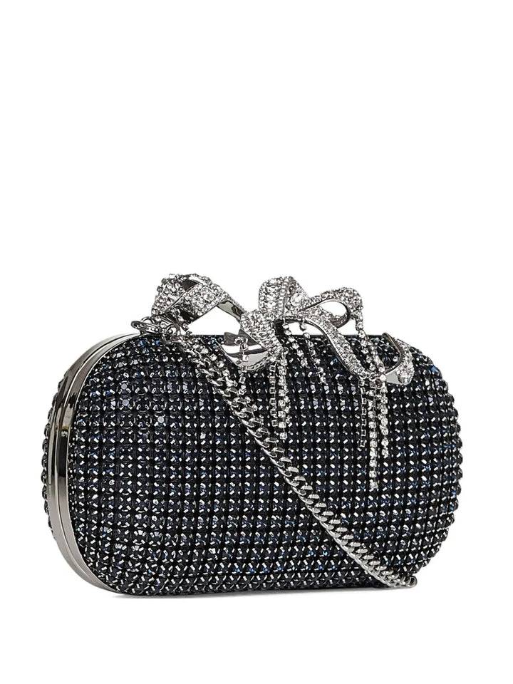 Navy Chainmail Clutch Bag